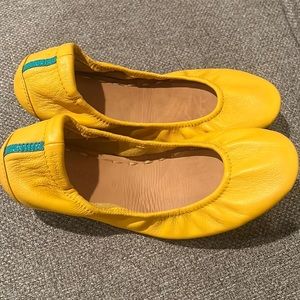 Tieks mustard yellow flats size 6
